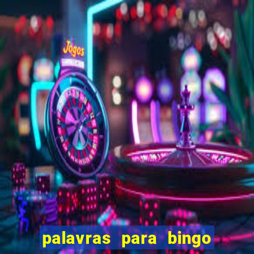 palavras para bingo cha de bebe