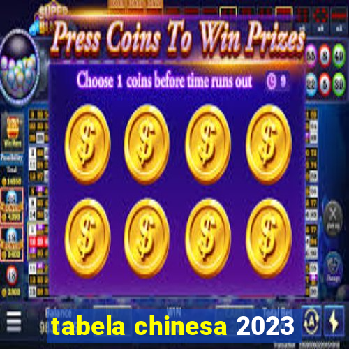 tabela chinesa 2023