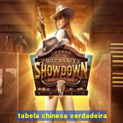 tabela chinesa verdadeira